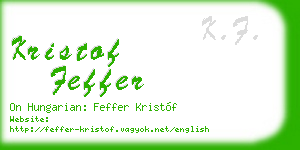 kristof feffer business card